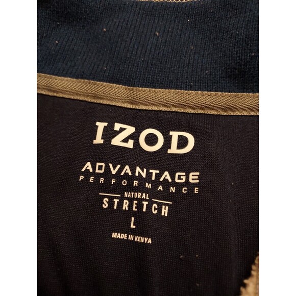 Izod Advantage Performance Mens Fleece Half Zip Long Sleeve Size Large - Picture 2 of 2
